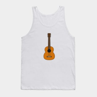 Simple Acoustic Guitar Cartoon Tank Top